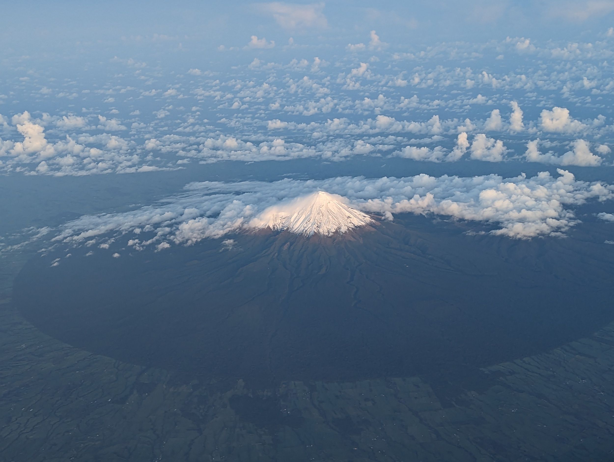Aerial view of Te Papa-Kura-o-Taranaki from a flight to Te Whanganui-a-Tara