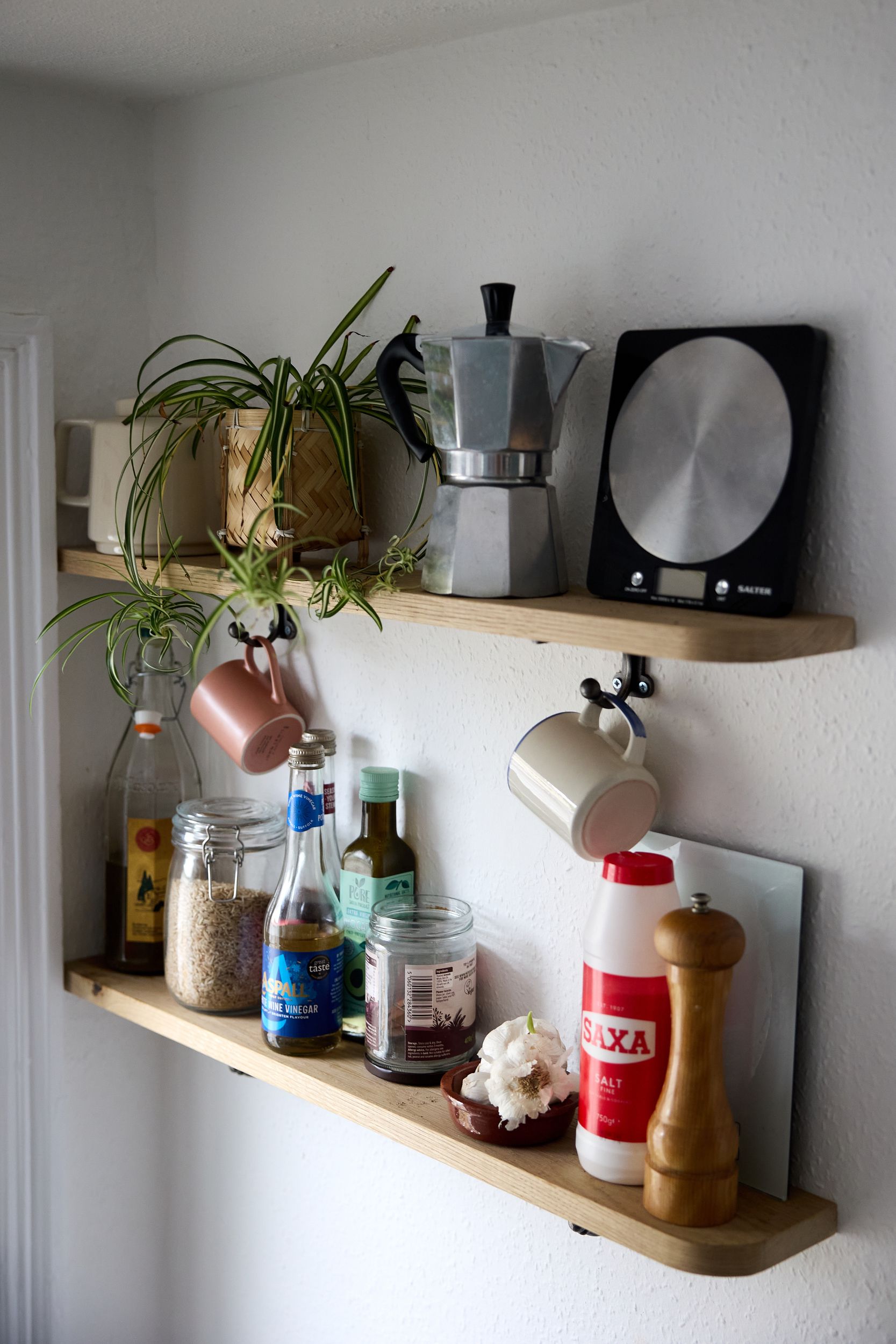 Photo of finished shelves